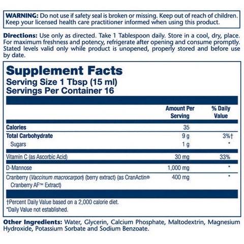Solaray, D-Mannose w/ CranActin, 8 Oz