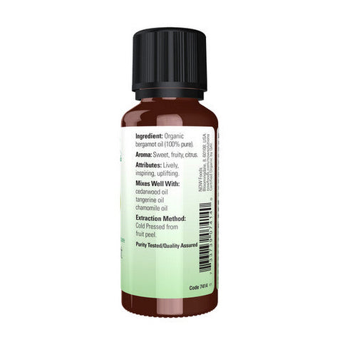 Now Foods, Organic Bergamot Oil, 1 Oz