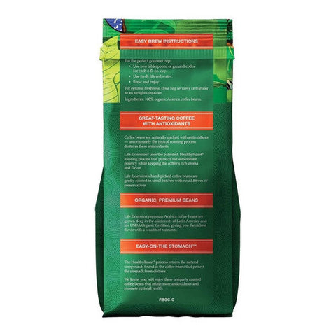 Life Extension, Rainforest Blend Ground Coffee, Natural 12 Oz