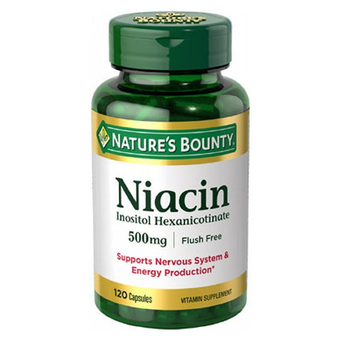 Nature's Bounty, Niacin Flush Free, 500 mg, 24 X 120 Caps Nature's Bounty