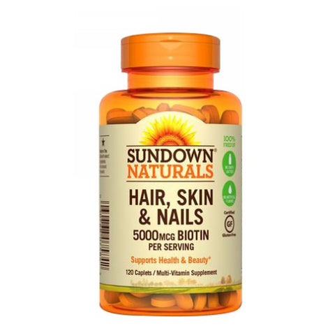 Sundown Naturals, Hair, Skin & Nails, 5000 mcg, 12 X 120 Tabs Sundown Naturals