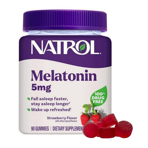 Natrol, Melatonin Strawberry, 5 Mg, 90 Count