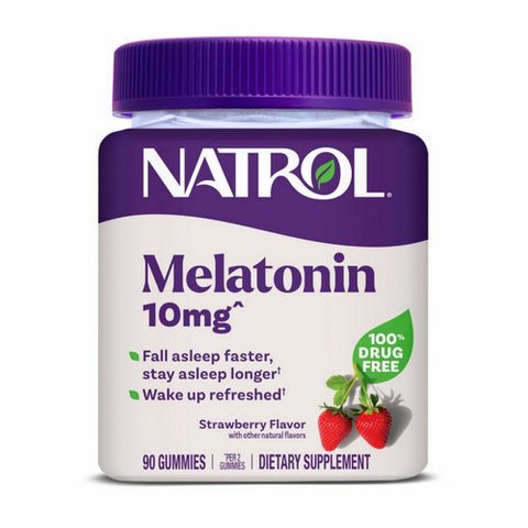 Natrol, Melatonin Strawberry, 10 Mg, 90 Gummies Natrol