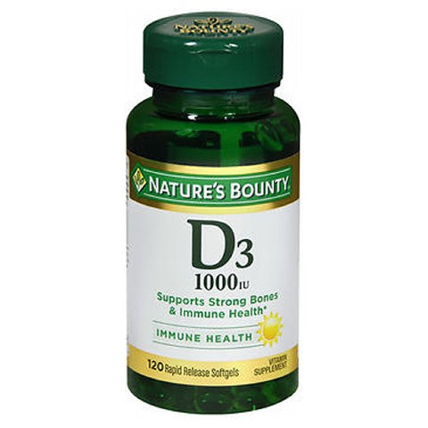Nature's Bounty, Vitamin D3, 1000 IU, 24 X 120 Softgels Nature's Bounty