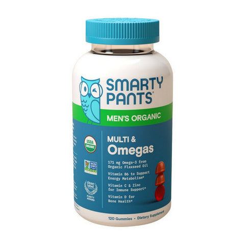 SmartyPants, Organic Men's Multi & Omegas Gummies, 120 Count SmartyPants