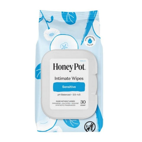 The Honey Pot, Sensitive Wipes, 30 Count