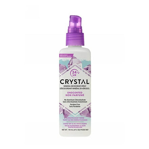 Crystal, Mineral-Enriched Deodorant Spray Unscented, 4 Oz Crystal