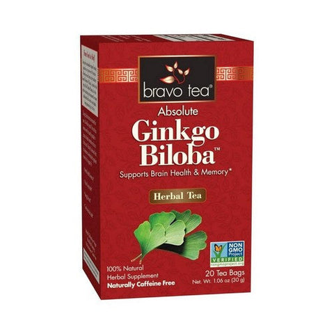 Bravo Tea, Absolute Ginkgo Biloba Herbal Tea, 20 Bags