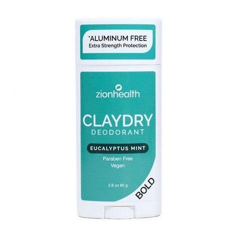 Zion Health, Clay Dry Deodorant Bold Eucalyptus Mint, 2.8 Oz Zion Health