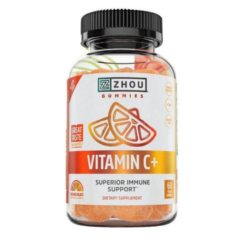 Zhou Nutrition, Vitamin C+ Gummies, 60 Vegan Gummines Zhou Nutrition