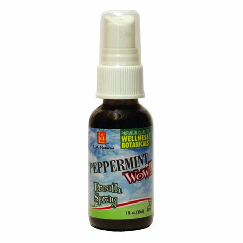 L. A .Naturals, Peppermint Wow Breath Spray, 1 Oz