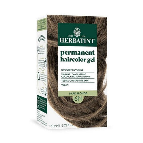Herbatint, Permanent Hair Colour Gel 6N Dark Blonde, 4 Oz Herbatint