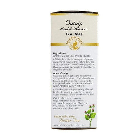 Celebration Herbals, Organic Catnip Leaf & Blossom Tea, 24 Bags Celebration Herbals