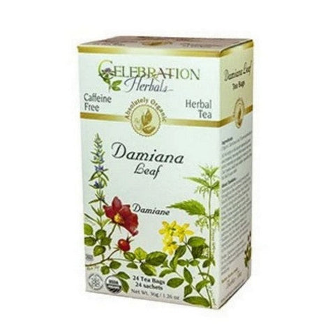 Celebration Herbals, Organic Damiana Leaf Tea, 24 Bags Celebration Herbals