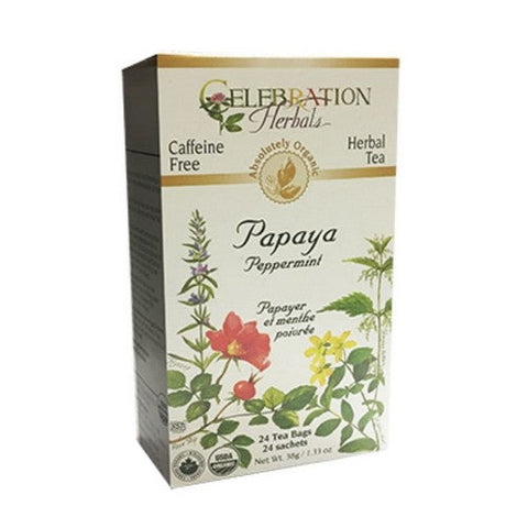 Celebration Herbals, Organic Papaya Peppermint Tea, 24 Bags Celebration Herbals
