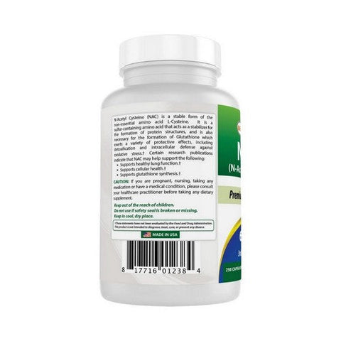 Best Naturals, Nac N-Acetyl Cysteine, 600 mg, 250 Caps Best Naturals