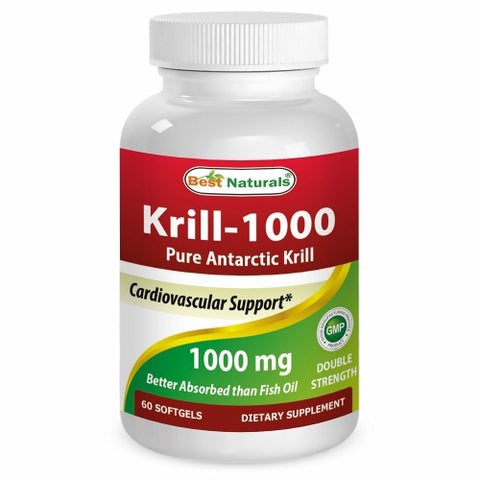 Best Naturals, Krill Oil, 1000 mg, 60 Softgels Best Naturals