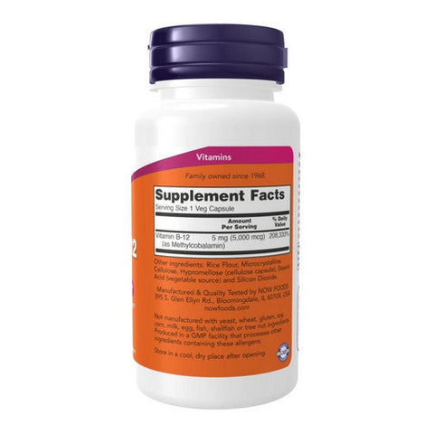 Now Foods, Methyl B-12, 5000 mcg, 90 Veg Caps Now Foods