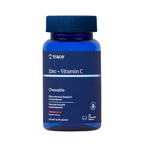 Trace Minerals, Zinc + Vitamin C Raspberry, 120 Count Trace Minerals