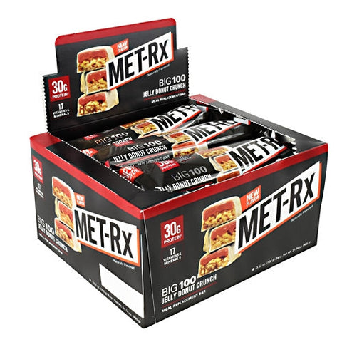 Met-Rx, Big 100 Bar Colossal Jolly Donut Crunch, 9 Count