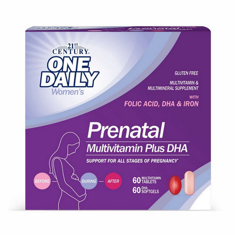 21st Century, Prenatal Multivitamin/Mineral + DHA, 120 Tabs 21st Century