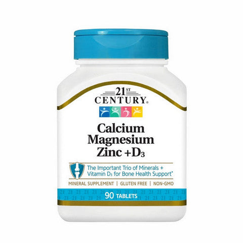21st Century, Calc + Mag + Zinc + D3, 90 Tabs