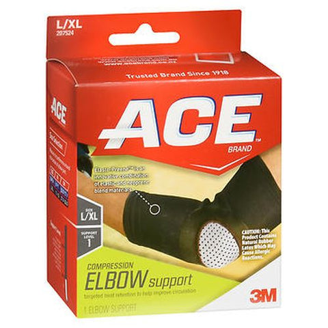 Ace, Compression Elbow Support, L/XL Level 1, 1 Each Ace