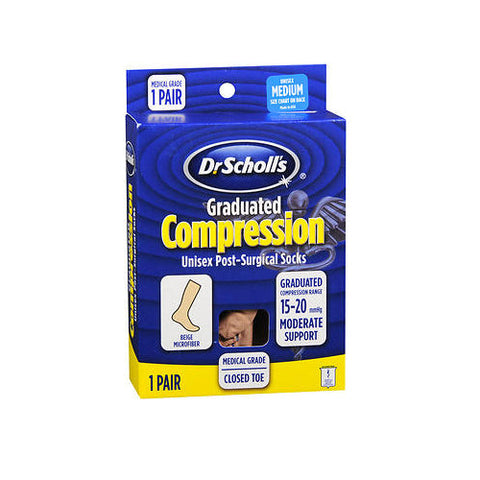 Dr. Scholls, Uni Sex Post Surgical Socks Beige, 1 Each Dr. Scholls