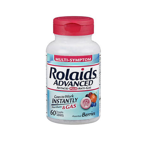 Rolaids, Advanced Antacid plus Anti-Gas, 60 Tabs Rolaids