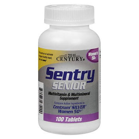 21st Century, Sentry Senior Multivitamin & Multimineral Supplement Women's 50+, 100 Tabs 21st Century
