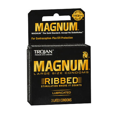 Arm & Hammer, Trojan Magnum Ribbed Latex Condoms, 3 Each Trojan