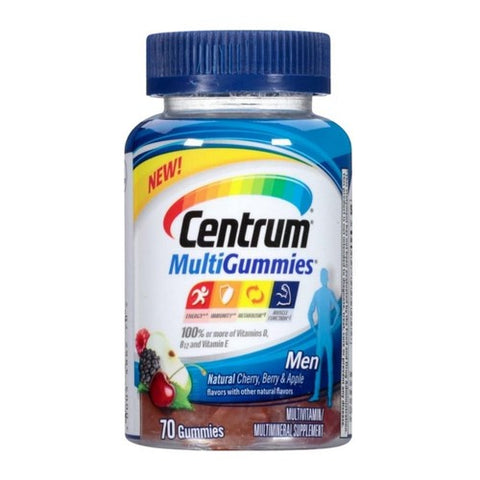 Centrum, Multigummies Men Assorted Natural Fruit Flavors, 70 Each Centrum