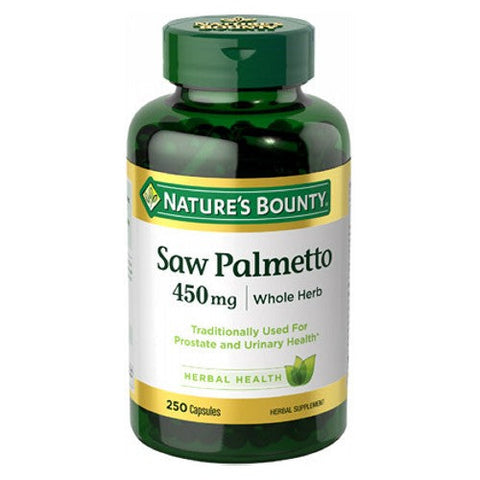 Nature's Bounty, Nature's Bounty Saw Palmetto Capsules, 450 mg, 250 Capsules Nature's Bounty