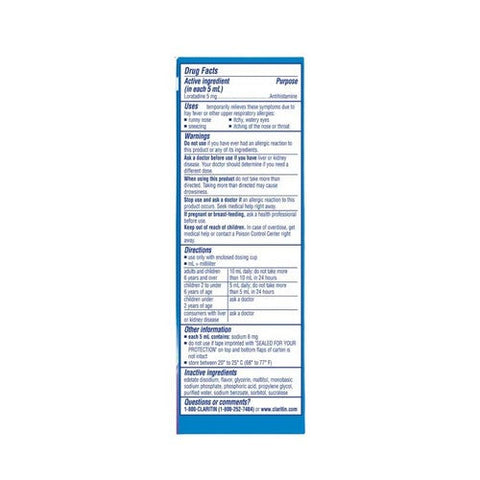 Claritin, Children'S Loratadine Antihistamine 24 Hour Allergy Grape, 4 Oz