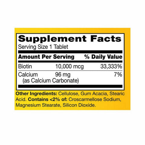 21st Century, Biotin, 10,000 Mcg, 120 Tabs