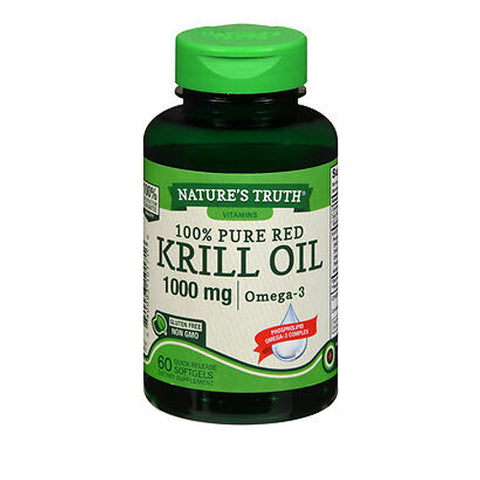 Nature's Truth, 100% Pure Red Krill Oil Omega -3 Quick Release Softgels, 2000  Mg, 60 Caps Nature's Truth