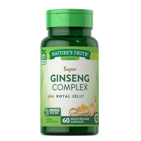 Nature's Truth, Super Ginseng Complex Plus Royal Jelly Quick Release Capsules, 800 Mg, 60 Caps Nature's Truth