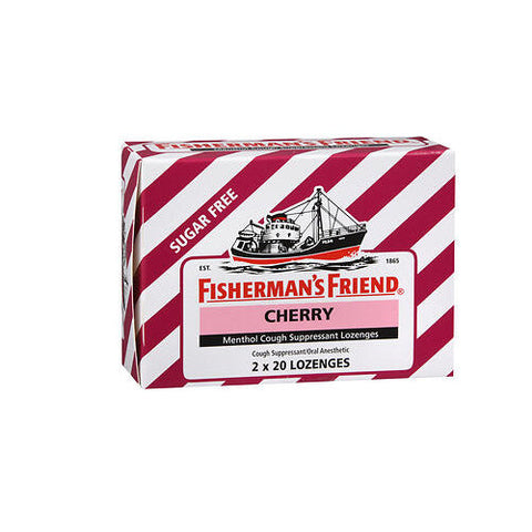 Fisherman's Friend, Menthol Cough Suppressant Lozenges Sugar Free Cherry, 40 Each