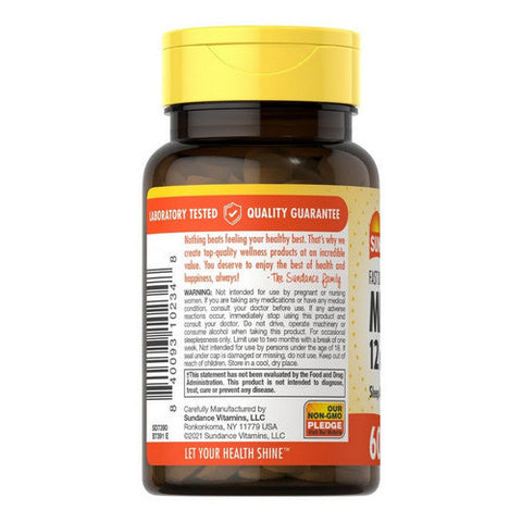 Sundance, Max Melatonin Tablets Natural Berry Flavor, 12 mg, 60 Tabs Sundance