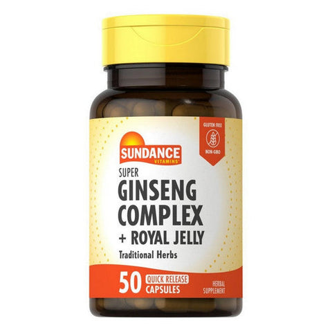 Sundance, Vitamins Super Ginseng Complex Plus Royal Jelly, 50 Caps Sundance
