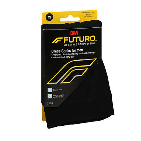 Futuro, Lifestyle Compression Dress Socks For Men Firm X-Large Black, 1 Each