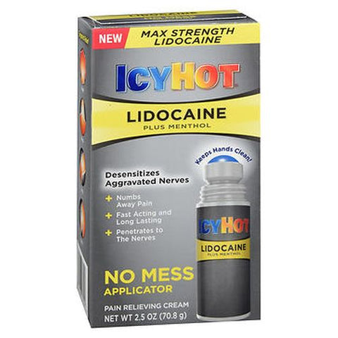 Icy Hot, Pain Relieving Cream Lidocaine Plus Menthol, 2.5 Oz Icy Hot