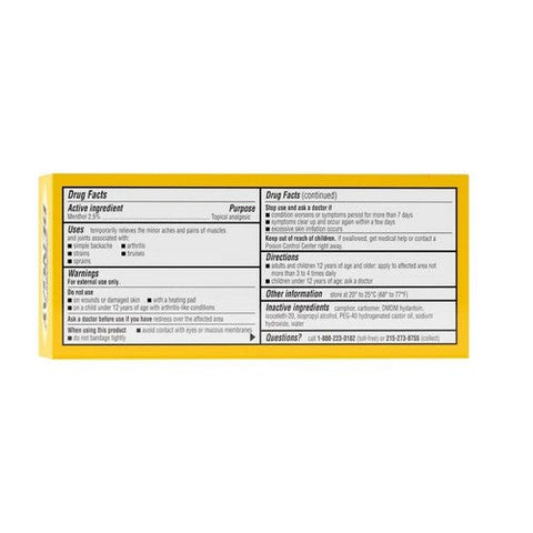 Bengay, Vanishing Scent Non Greasy Pain Relief Gel, 2 Oz Bengay