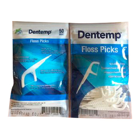 Dentemp, Sword Disposable Floss Picks For Healthy Teeth And Gum, 50 Each Dentemp
