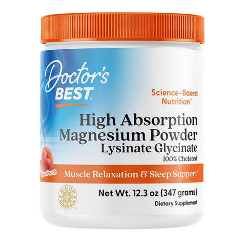 Doctors Best, Magnesium Powder Peach Flavored, 347 Grams Doctors Best