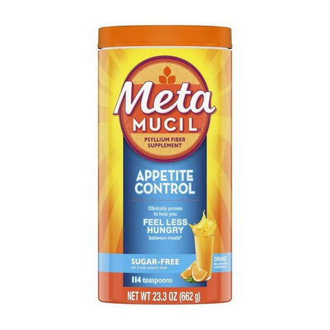 Metamucil, Meta Appetite Control Powder Sugar-Free Orange Zest, 23.3 Oz Metamucil