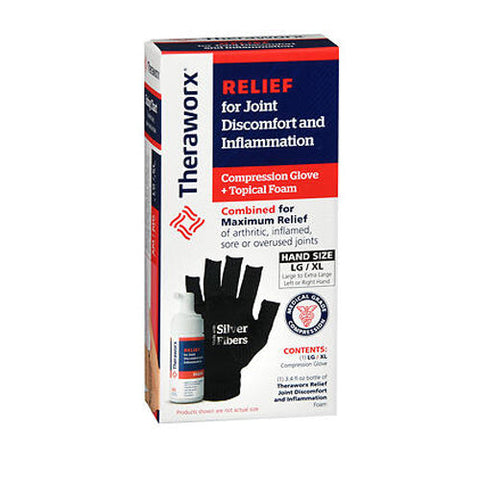 Theraworx, Foam & Compression Hand Glove, Large - XL 1 Ecah