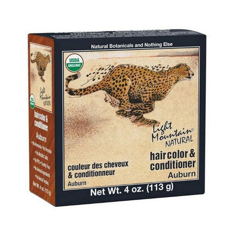 Light Mountain, Natural Hair Color And Conditioner Auburn, Auburn 4 Oz