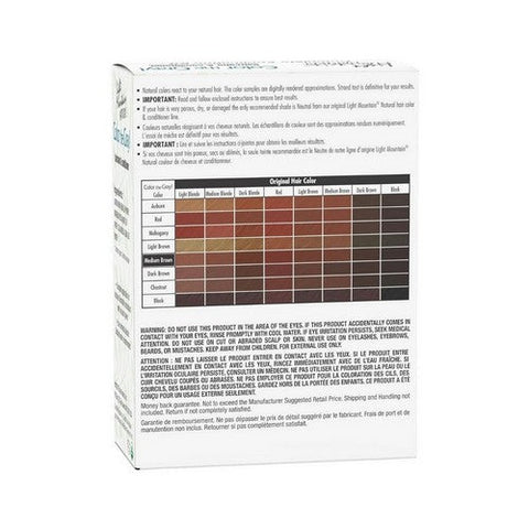 Light Mountain, Color the Gray Natural Haircolor And Conditioner Medium Brown, Brown-Medium 7 Oz