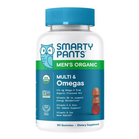 SmartyPants, Organic Men's Complete Multivitamin, 90 Vegetarian Gummies SmartyPants
